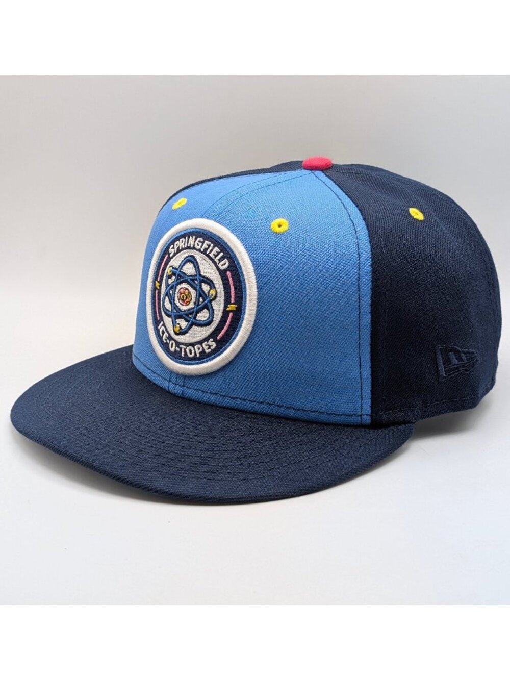 Springfield Isotopes Ice-o-topes AHL New Era Hat Blue Fitted Size 7 3/8 Simpsons
